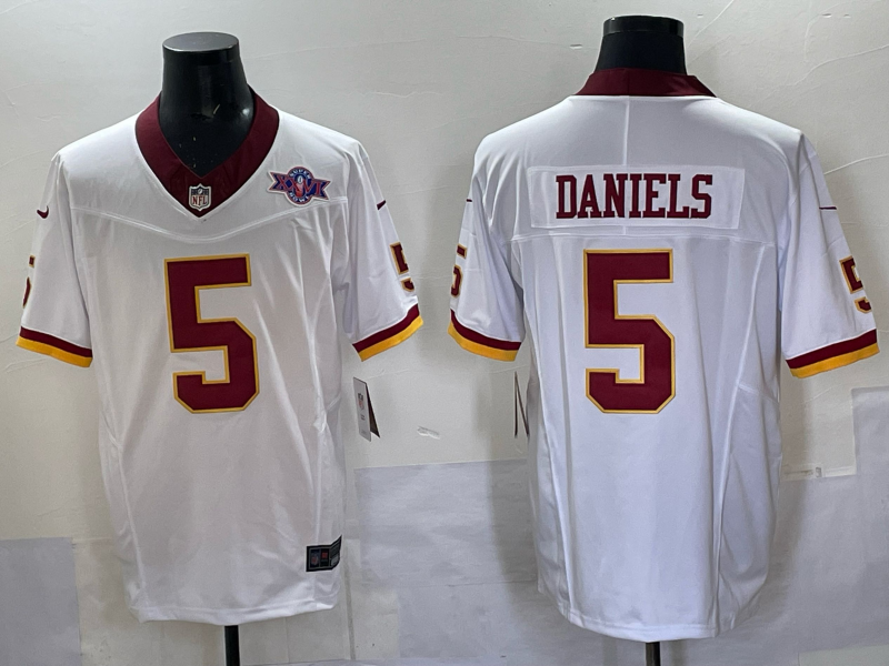 Men Washington Redskins #5 Daniels white Nike Limited NFL Jersey 005->milwaukee brewers->MLB Jersey